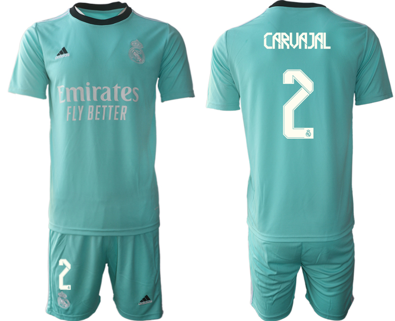 Men 2021-2022 Club Real Madrid second away Light blue #2 Soccer Jersey
